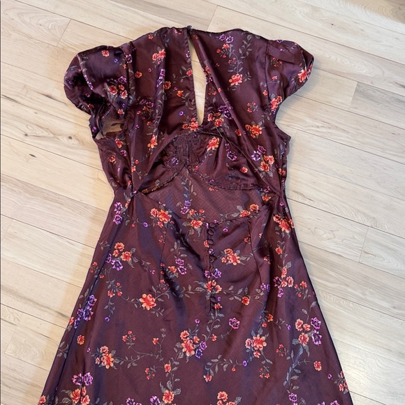 Free People Butterfly Babe Maxi Dress-Boho-Floral-Lace-L - Picture 10 of 12